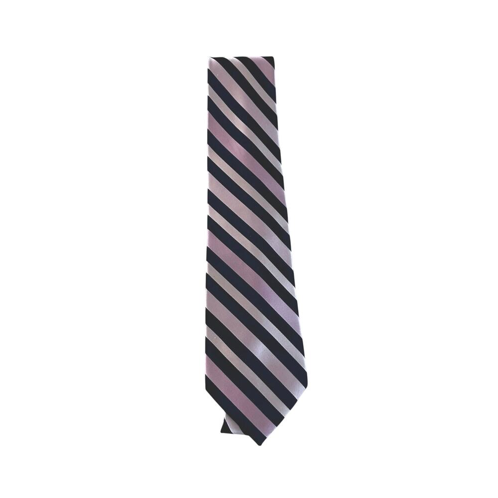 Croft & Barrow Men's Silk Neck Tie - Pink & Black Stripe